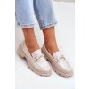 Klasické Dámské Mokasíny Z Eko Kůže Béžové Savethira (Veľkosť 39)