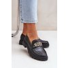 Dámské Mokasíny Se Zlatým Detalem Černé Trionna (Veľkosť 37)