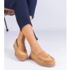 Hnedé dámske mokasíny z ekosemišu Sevilia MD1047-8 CAMEL 38 - GM (Veľkosť 38)