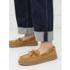 Hnedé dámske mokasíny z ekologického semišu na bežný deň, MD1046-8