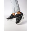 Dámske čierne tenisky z textilu na bežné nosenie, kód C3006