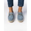 Modré dámske mokasíny z ekologického semišu, kód C-426