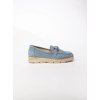 Modré dámske mokasíny z ekologického semišu, kód C-426