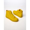 Dámske žlté tenisky z textilu na šnúrovanie, kód B339