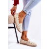 Dámske textilné balerínky béžovej farby, kód 20TX02-2417 BEIGE