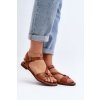 Zazoo 40182 Dámske kožené Sandále hnedé / 40182 BF.BRĄZ (Veľkosť 36)