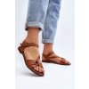 Zazoo 40182 Dámske kožené Sandále hnedé / 40182 BF.BRĄZ (Veľkosť 36)