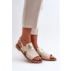 Zazoo 40385 Dámské Kožené Sandály Beige (Veľkosť 36)