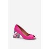 Kožené lodičky se zdobeným podpatkem Fuchsie Lewski Shoes 2608/K (Veľkosť 36)