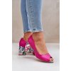 Kožené lodičky se zdobeným podpatkem Fuchsie Lewski Shoes 2608/K (Veľkosť 36)
