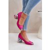 Kožené lodičky se zdobeným podpatkem Fuchsie Lewski Shoes 2608/K (Veľkosť 36)