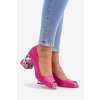 Kožené lodičky se zdobeným podpatkem Fuchsie Lewski Shoes 2608/K (Veľkosť 36)