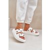 Penové Dámske papuče s klipy biele ravanala / BG196 WHITE (Veľkosť 36.5)