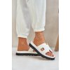 Penové papuče s výřezy biele neladith / BG198 WHITE (Veľkosť 36.5)