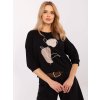 Dámska blúzka s podtlačou čierna RV-BZ-A264.21