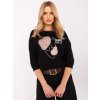Dámska blúzka s podtlačou čierna RV-BZ-A265.25