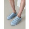 Modré dámske tenisky z eko kože na suchý zips, TA-229