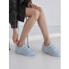 Modré dámske tenisky z eko kože na suchý zips, TA-229