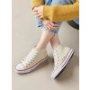 Biele dámske tenisky z textílie na bežné nosenie, kód B219