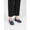 Dámske modré mokasíny z ekokože na bežný deň, kód QQ-10