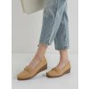 Dámske khaki mokasíny z eko kože na bežný deň, kód QQ-10