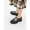 Dámske čierne mokasíny z ekokože, elegantné, kód R-13