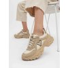Dámske béžové tenisky zošitné, textilné, športové, A88-199