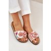 Dámské papuče S Květinami Na Korkové Platformě Růžové Zinrosa (Veľkosť 40)