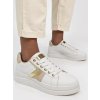 Dámske biele tenisky z eko kože na šnúrovanie, X3732