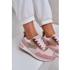 Dámske ružové tenisky z eko kože na plošom podpätku, MC-26 PINK