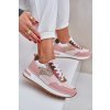 Dámske ružové tenisky z eko kože na plošom podpätku, MC-26 PINK