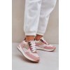 Dámske ružové tenisky z eko kože na plošom podpätku, MC-26 PINK