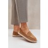 Dámske hnedé espadrilky z EKO semišu LT33-01 CAMEL