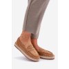 Dámske hnedé espadrilky z EKO semišu LT33-01 CAMEL