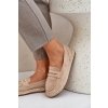 Dámske béžové espadrilky z EKO semišu, kód LT33-01 BEIGE
