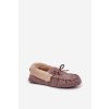 Dámské Mokasíny papuče S Kožíškem Tmavě Béžové Kleogoria (Veľkosť 36)