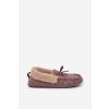 Dámské Mokasíny papuče S Kožíškem Tmavě Béžové Kleogoria (Veľkosť 36)