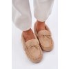 Mokasíny Dámské S Kožešinou Béžové Kleogoria (Veľkosť 36)