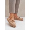 Dámske béžové mokasíny z eko semišu, kód MD1046-7 BEIGE