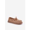 Dámske béžové mokasíny z eko semišu, kód MD1046-7 BEIGE
