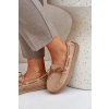 Dámske béžové mokasíny z eko semišu, kód MD1046-7 BEIGE