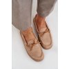 Dámske béžové mokasíny z eko semišu, kód MD1046-7 BEIGE