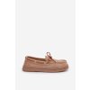 Dámske béžové mokasíny z eko semišu, kód MD1046-7 BEIGE