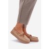 Dámske béžové mokasíny z eko semišu, kód MD1046-7 BEIGE