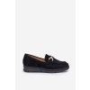 Děrované mokasíny se zlatým detailem a jutovým pletením černé Lainer (Veľkosť 37)