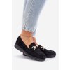 Děrované mokasíny se zlatým detailem a jutovým pletením černé Lainer (Veľkosť 37)