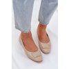 Eko Kožené Baletky S Ozdobou Béžové Tulnelia (Veľkosť 38)
