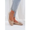 Eko Kožené Baletky S Ozdobou Béžové Tulnelia (Veľkosť 38)
