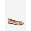 Balerínky s plochou podrážkou a zlatým lemovaním Ainoria (Veľkosť 36)