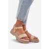 Dámské Sandály Na Platformě Béžové Evaretha (Veľkosť 40)